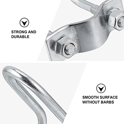 DOITOOL 4Pcs Tubulação Da Grampo De Aço Galvanizado Tubo de Cruz Fivela U Clipe Suporte para Pratele