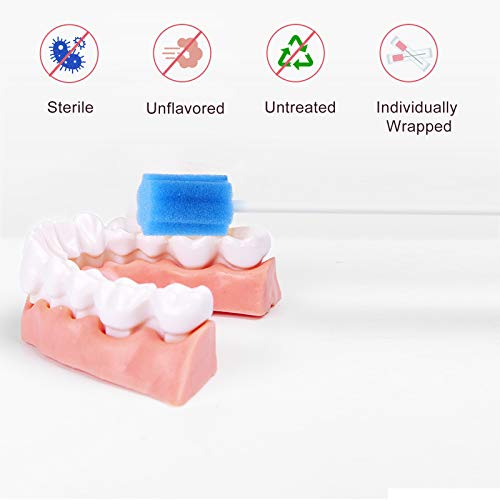 Wellgler's Disposable Oral Swabs, Sterile Sponge Mouth Swabs (250pcs, Blue) - Thumbnail 4