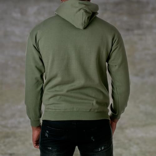 Image of Gildan Men's Heavy Blend Drawcord Hooded Sweatshirt, Safety Pink