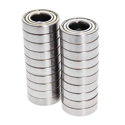 Othmro 深溝玉軸受 12mm内径 24mm外径 6mm厚さ 製品モデル6901ZZ 20個入り 炭素鋼 ボールベアリング リールベアリング 軸受け 両シールド付 ベアリング交換 ベアリング モデルカーの部品 DIY器具