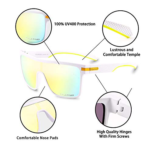 Karsaer Flat Top Tr90 Polarized Sports Men Sunglasses Vintage Square Cycling Running Fishing Golf Hiking Sports Glasses #TOP1