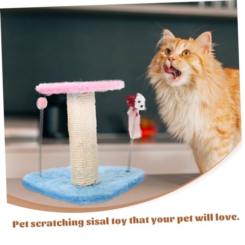 Torre de rascador para gatos con juguete interactivo miniatura 4