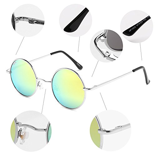 Image of Vintage Small Round Polarized Hippie Sunglasses for Men Women Circle Sun Glasses NP1002