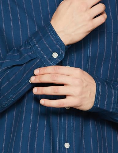Image of Allen Solly Men's Casual Mandarin Collar Shirt | Regular Fit | Contemporary Design | Smart Casual Wear