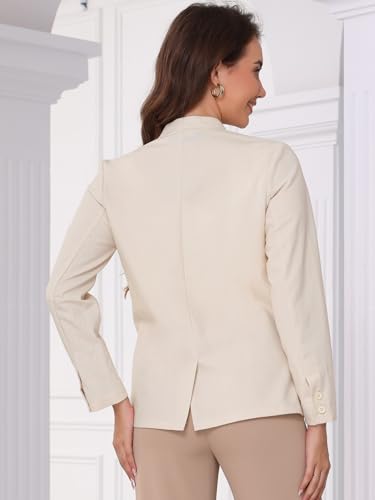 Allegra K Blazer for Women Casual Long Sleeve Lightweight Spring Summer 2025 Work Business Linen Blazers Jackets3