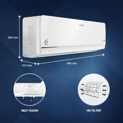 Image of Whirlpool 1.5 Ton 3 Star, 3DCOOL Inverter Split AC (3DCOOL 10T 3S INV EXP S6M1PP0-2026 Model, Copper, Convertible 5-in-1 Ultra Chill, 6th Sense, 3D Technology, HD Filter White)
