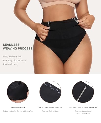 Lover-Beauty Tummy Control Thong Mid Waist Shapewear for Women Seamless Faja Body Shaper Low Belly Control Panties Underwear2
