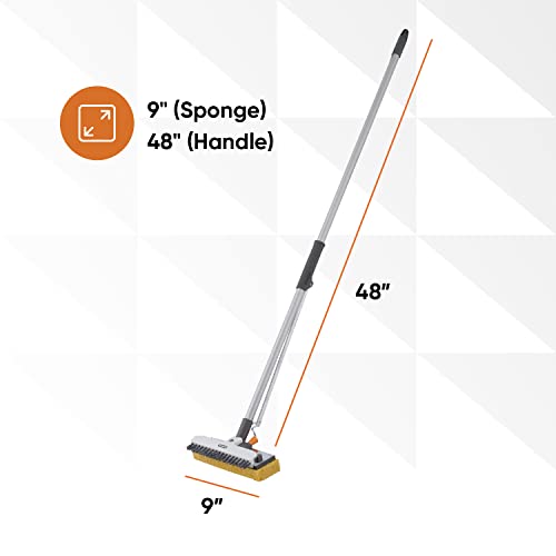 Superio Sponge Mop, Butterfly Squeeze Mop for Tile, Laminate, Bathroom, Kitchen, Garage Floors Commercial/Industrial (Full Mop) - Thumbnail 2