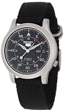 Seiko Men's SNK809 Seiko 5 Automatic Black Canvas Strap Watch【並行輸入品】