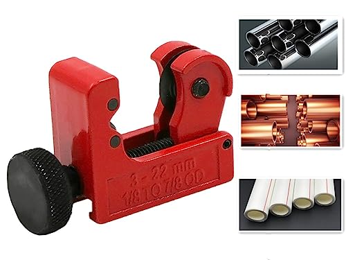 YongXiangPeng Pipe Cutter,3-22mm (1/8inch-7/8inch) Adjustable Mini Tube Cutter Heavy Duty Rigid Tubing Cutter for Stainless Steal Tubing Metal