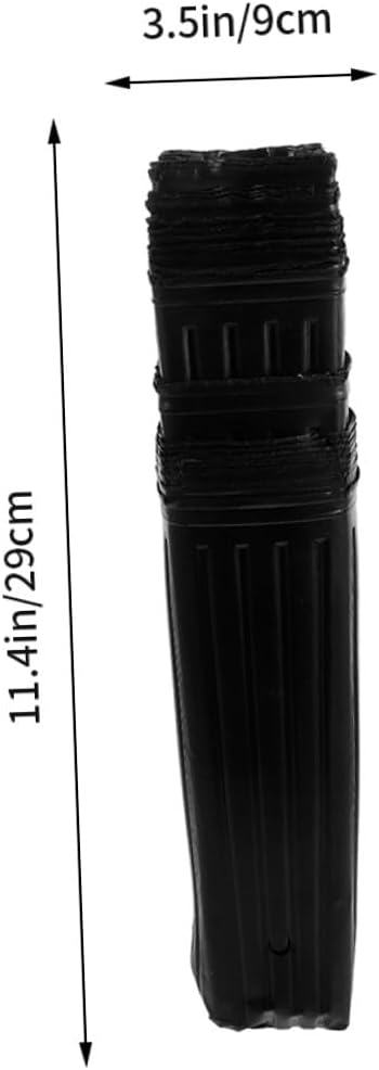 POPETPOP 50pcs Thickened Black Plastic Plant Nursery Bags 9x29cm, Elongated Seedling Grow Bags for Citrus and Vegetable Gardening, Sturdy Aeration Pots for Outdoor Planting