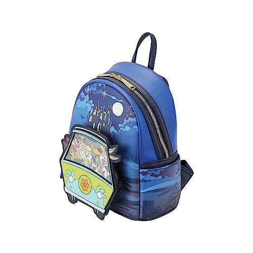 Loungefly Mini mochila WB 100º aniversário Looney Tunes & Scooby Doo Mashup, Azul, One Size, Mini mo