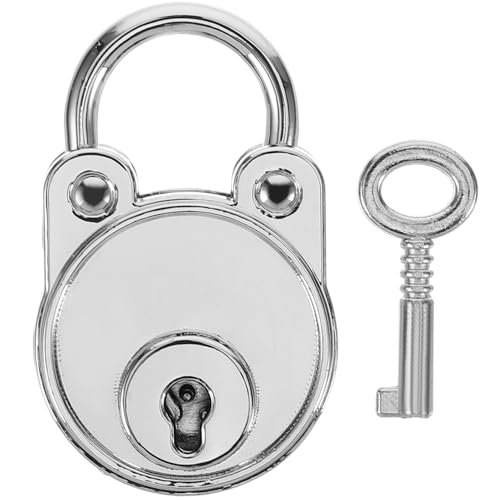 PENIKOKO 錆びにくい錠前キー付きクマ南京錠 小型軽量で持ち運び簡単 日記や収納ボックス用飾り錠 鋳造亜合製かわいいベア形状ロック