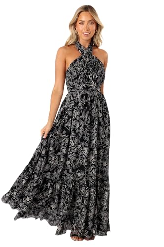 Image of Petal & Pup Women's Lennon Halterneck Maxi Dress