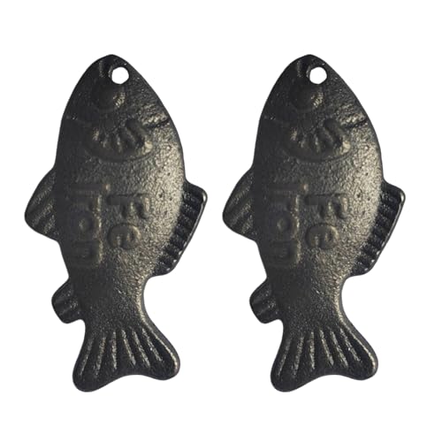 Pescado De Hierro - Pescado De Hierro Fundido | 2 Natural Para Alimentos | Suplemento De De Cocina Reutilizable | Accesorios De Cocina Reutilizables | Infusor De Para Alivio D