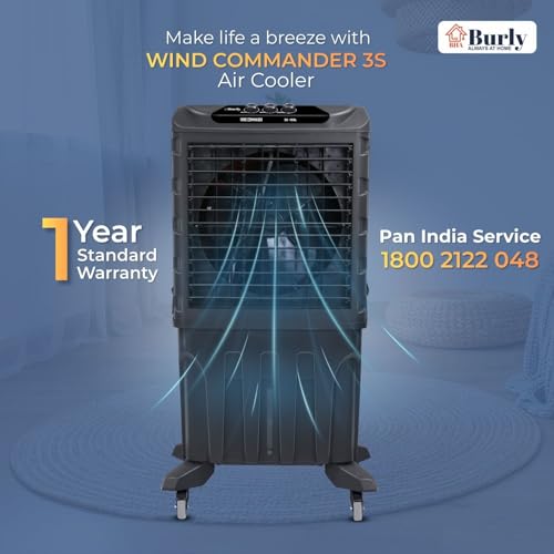 Image of BHABURLY Wind Commander 160 L Desert Commercial Air Cooler | 20 Inch Blade |750 Feet Area Coverage|160 Litre Tank Capacity, Lockable Wheels, Auto Swing, Honeycomb, 1 Year Warranty|3 Speed | 1350 RPM