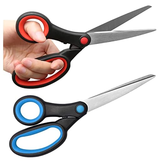 2 tijeras para zurdos para manualidades de costura de papel, tijeras afiladas de tela de 8 pulgadas para adultos, papelería de cocina