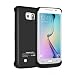 SQDeal S6 Battery Case, 4200mAh Rechargeable External Backup Battery Case Portable Charging Case with Kickstand for Samsung Galaxy S 6 G920 All Version (Black)