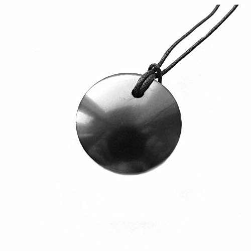 Boviswert Shungite Pendant Regina Approx. 3 x 1 cm and up to 15 g Healing Stone with Certificate