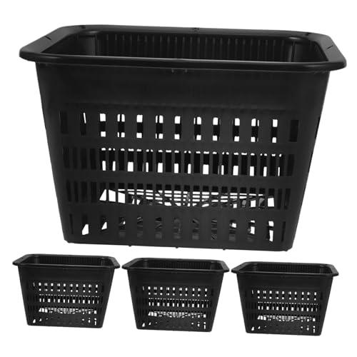 MERRYHAPY Set 4 Pezzi Cestini Di Plastica a Rete Per Piante Idroponiche, Vasi Da Piantare Piccoli Resistenti e Ventilati Per Giardino, Balcone e Coltivazione Domestica
