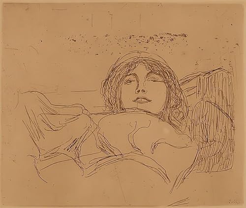 Regalo Giovane donna di Edvard Munch reproducción lienzo artística 60x90cm