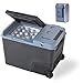 【セット品】 山善 ELEIN ポータブル保冷温庫 ポータブル冷蔵庫 車載冷蔵庫 35L (AC/DC/バッテリー 3WAY電源) ブルーグレー YFR-DC350 + リチウムイオンバッテリー 18V 5000mAh 90Wh YBD-5A