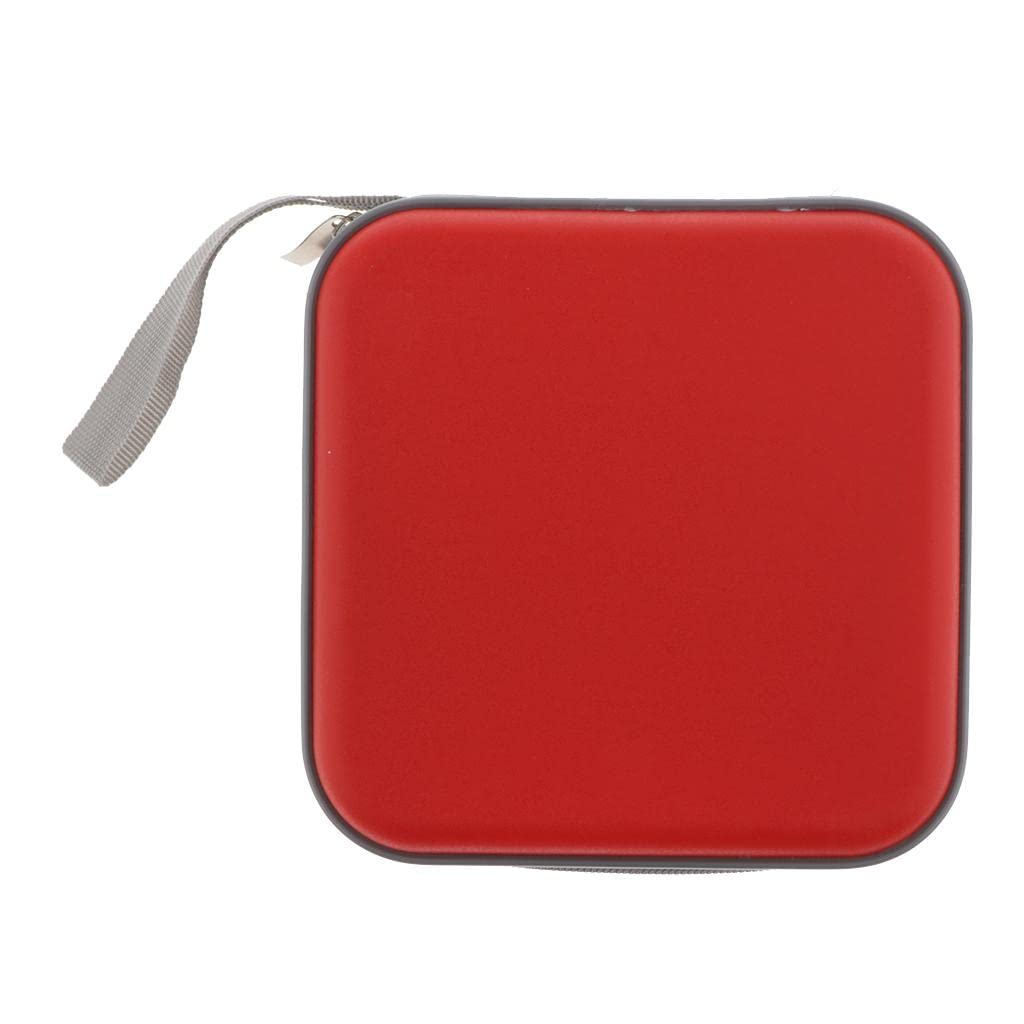 40 Disc CD Wallet DVD Case Storage Holder Bag Carry Protector Plastic Red-image-32
