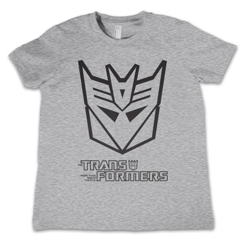T-Shirt Transformers Decepticon Enfant 3-12 Ans en Coton Noir Monotone