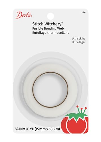 Dritz 226 Stitch Witchery Ultra Light Weight 5/8-Inch X 20-Yards White