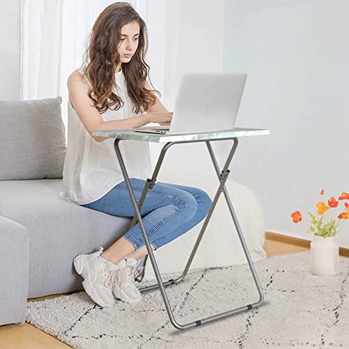 Image of Garden 4 you Portable Folding TV Tray Dinner Snack Trays Table Portable Foldable Table Small Sofa Bedside Tables with Light Weight, 15 x 18.9 x 26 in(Smoky Grey,1PC)