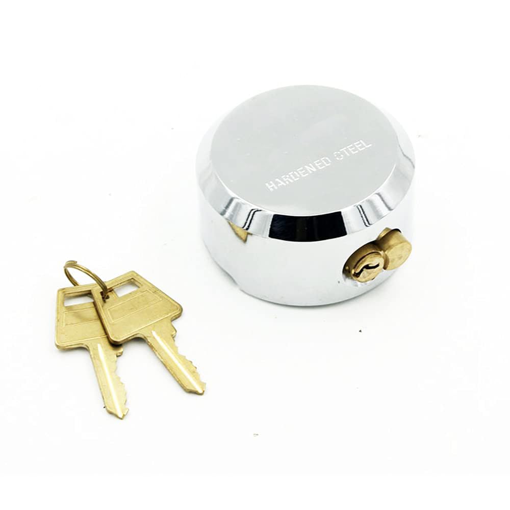 Lock de camioneta de servicio pesado, reemplazo de candado oculto de acero cromado de 73 mm con 2 llaves para puertas, camiones y expectativas