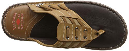Lee Cooper Men Leather Flip Flops Thong Sandals