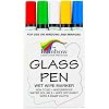 Glass Pen Window Marker: Liquid Chalk Pens for Glass, Whiteboard Markers with Washable Paint - Graduation, Car Windows, Mirror Pen, Storefront, Wedding, Parade, Party & Holiday (5 Pens - Fine Tip)
