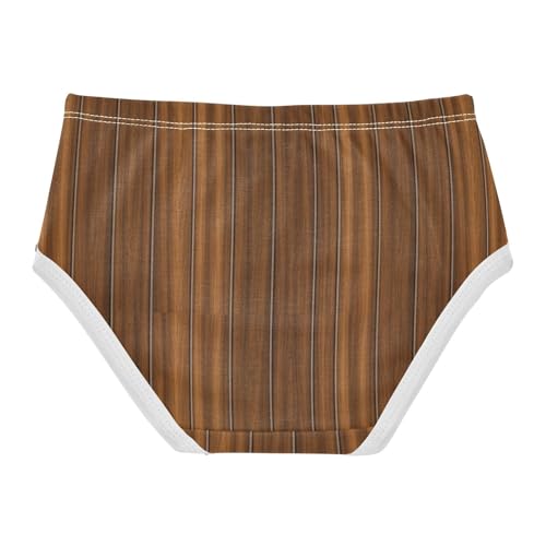Cotton Girls Underwear Toddler Brown Stripe Art Panties for Girl Animal Undies Kids Briefs 2t2