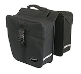 Haberland Fahrradtasche Doppeltasche Für E-Bike 20 cm Brücke, Schwarz, 31 x 31 x 12 cm, 25 Liter, 190207 00