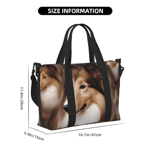 Travel Duffel Bag for Men Gym Bag, Shelties Dog Luggage Bag with Shoulder Strap, Large Gym Tote Bag for Women, Weekender Overnight Bag, Foldable Carry on Bag for Airplane3