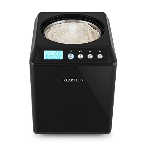 Klarstein Vanilla Sky Family - Eismaschine, Eisbereiter, Speiseeismaschine, Kühlhaltefunktion, LED-Display, Timer, Edelstahl, einfache Reinigung, 250 Watt, 2,5 Liter Fassungsvermögen, Schwarz – Bild 7