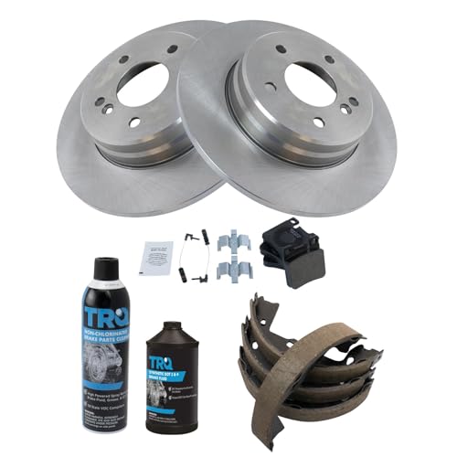 Image of TRQ Rear Brake Pad & Rotor Kit Compatible with 1996-2000 Mercedes-Benz