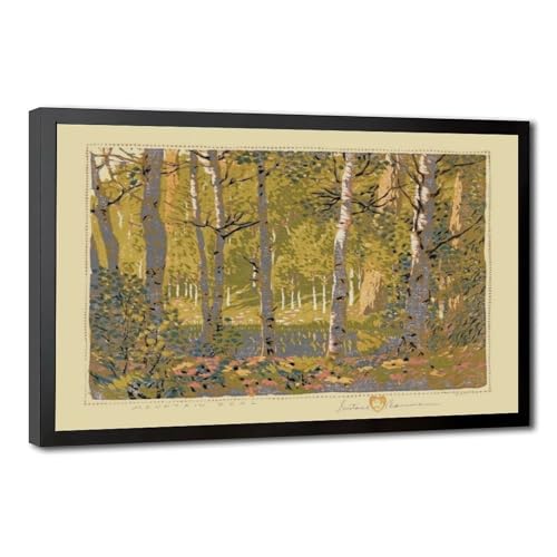 Impression sur toile Gustave Baumann paysage vintage du Sud-Ouest décoration murale salon bureau