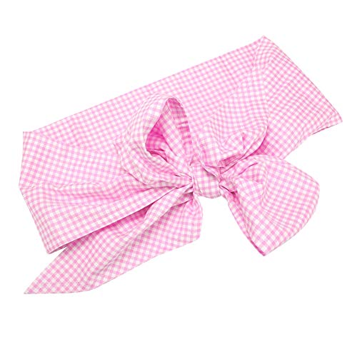Image of Zerodis Baby Swaddle Wrap Sash, Cotton Maternity Bowknot Newborn Infant Blanket for Photo Receiving Blankets, Light Plaid