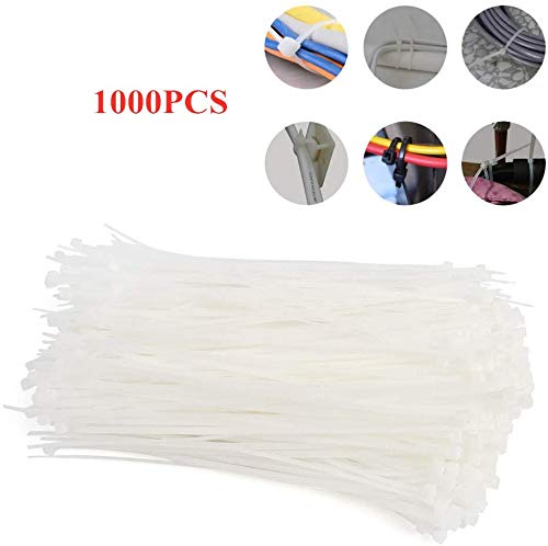 Lot De 100 Attaches De Câble Blanches Robustes Et Durables Pour