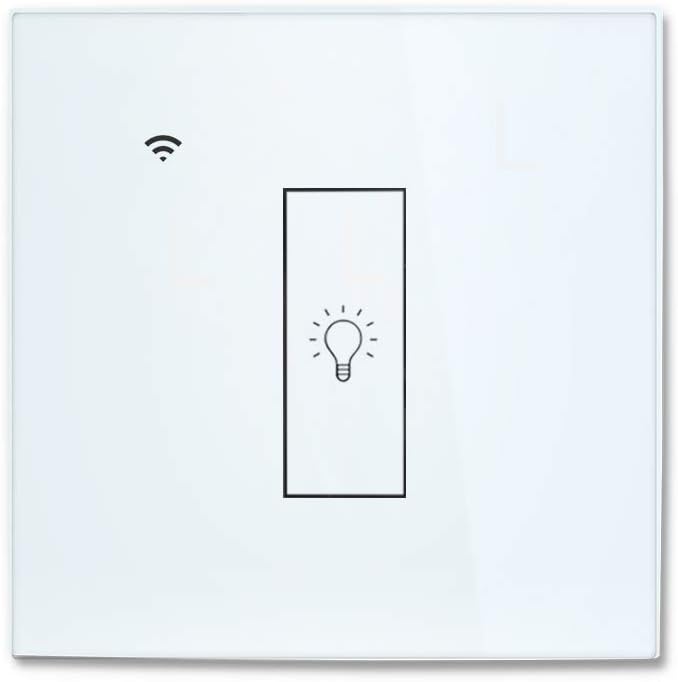 Smart Light Switch,WiFi Smart Switch Work with Siri,Alexa and Google Home,Wireless Control, 2.4G WiFi Smart Light Switch, Neutral Wire Required, No hub (1 Gang)