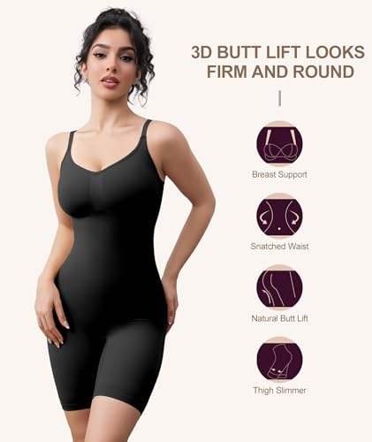 Image of Women's Strapless Shapewear Bodysuit for Women Tummy Control Shapewear, Seamless Body Shaper with Removable Straps