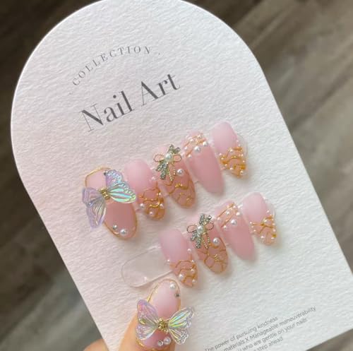 ネイルチップ ロング 黒 青 赤 ピンク 人気 韓国 夏 青 春秋冬 ショート 付け爪 可愛い つけ爪 人気 3D おしゃれ 入学式 卒業式 成人式 結婚式 地雷系ラインストーンキャッツアイ 10枚入おしゃれ (ピンク116, S)