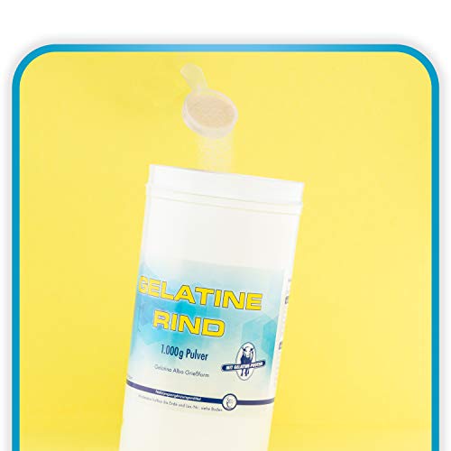 Pharma-Peter GELATINE Rind Pulver, mit 100% hochwertigem Eiweiß, 1000 g