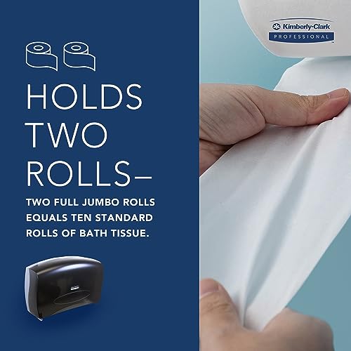 Kimberly-Clark Professional™ Jumbo Roll Toilet Paper Dispenser (09551), Combo Unit, Black, 20.43" x 13.12" x 5.8" (Qty 1) by K-C Professional - Image 5