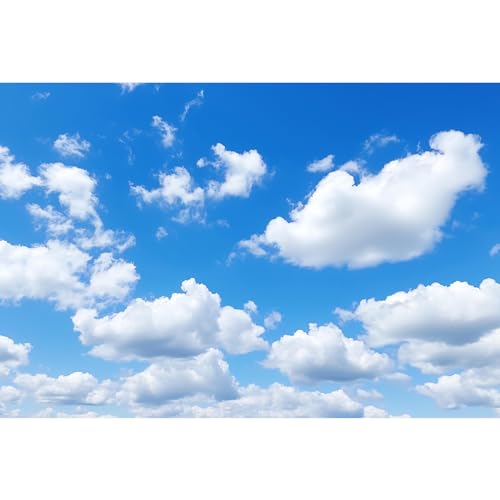 Toile de fond ciel bleu et nuages pour photo de studio 2,1x1,5m