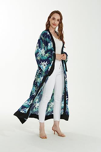 Image of Family Matching Hawaiian Clothes, Orchid Breeze Navy | Lightweight 100% rayon • Family matching outfits • Beach vacations • Luaus • Cruises • Family photos