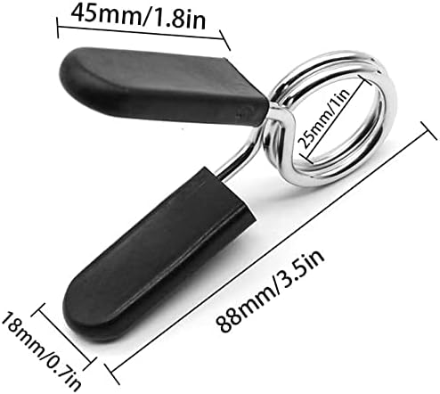 Tiardey 6 Pack Spring Collar Clips 25 mm Dumbbell Barbell Clamps Exercise Collars Barbell Clip Clamps for Olympic Weight Bar Dumbbells Gym Fitness Training - Image 4