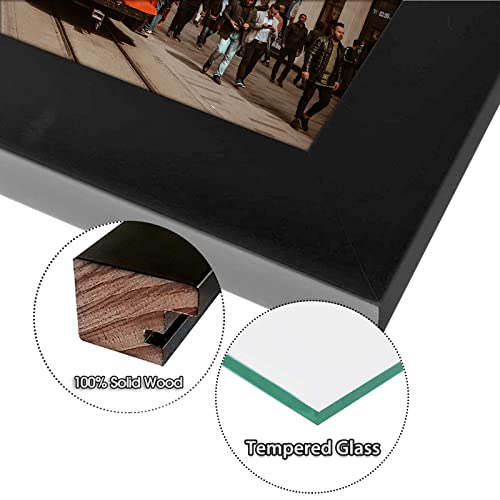 Golden State Art, Set Of 4, 16X20 Black Color Picture Frame - Sawtooth Hanger For Wall Display - Great For Wedding Photos, Family Portraits, Posters #TOP2